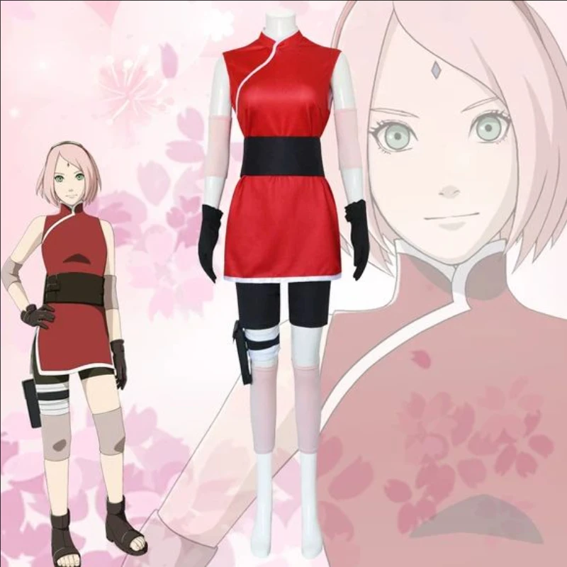 Anime Cosplay Ninja - Sakura Haruno Cosplay Complete Ninja Skirt