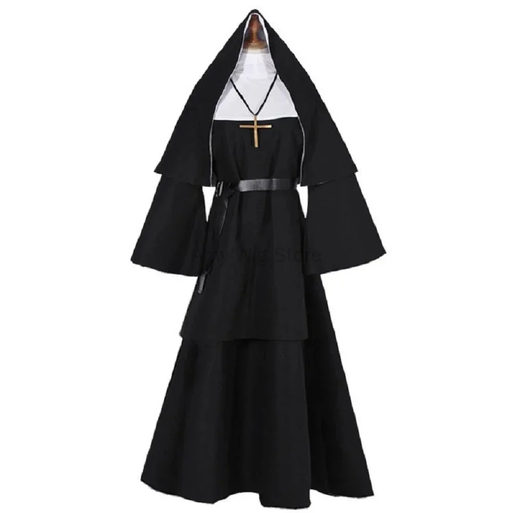 Anime Cosplay Plus Size - Nun Costume for Women Scary Halloween