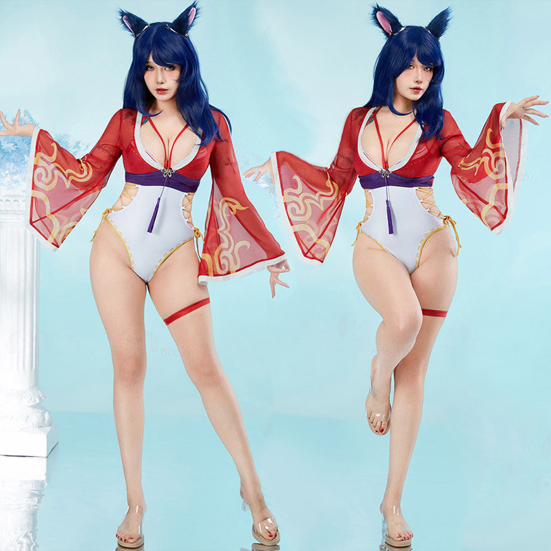 League of Legends Ahri Swimsui - Anime Cosplay Bikini 评论和价格