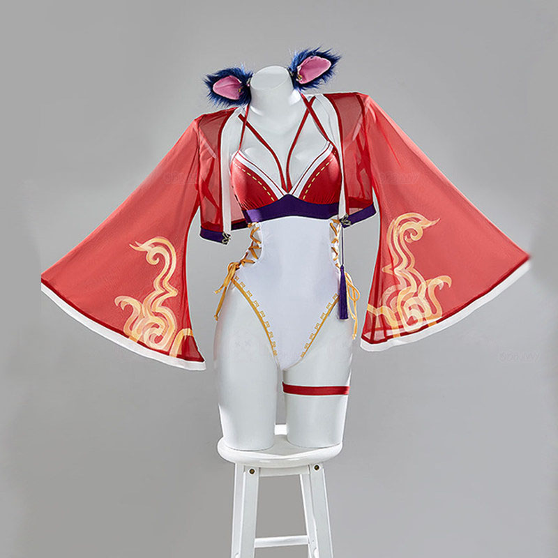 League of Legends Ahri Swimsui - Anime Cosplay Bikini 评论和价格