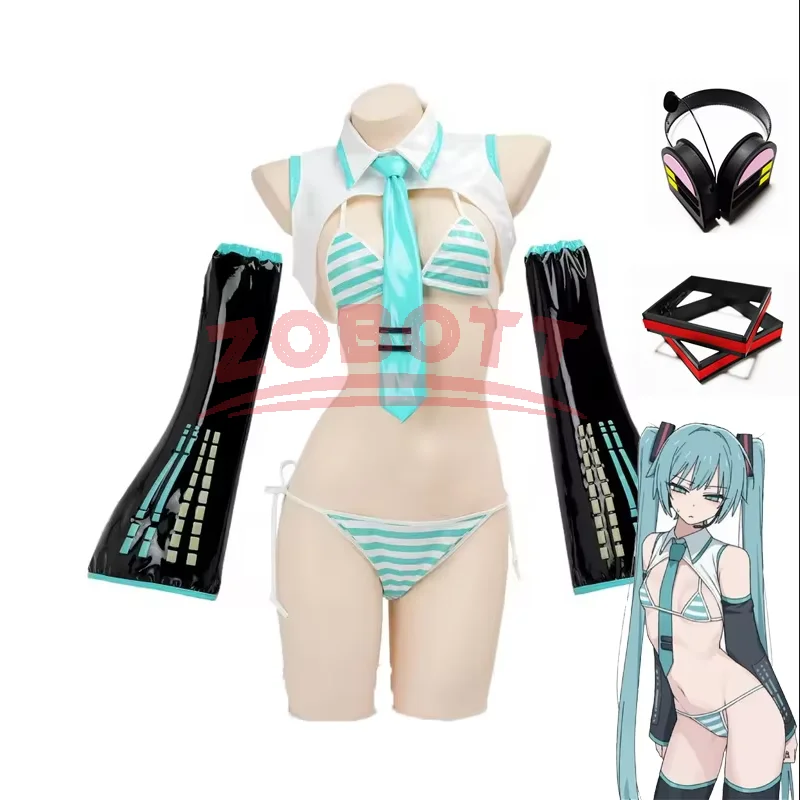 Game Miku Cosplay Miku Formula - Anime Cosplay Bikini 评论和价格