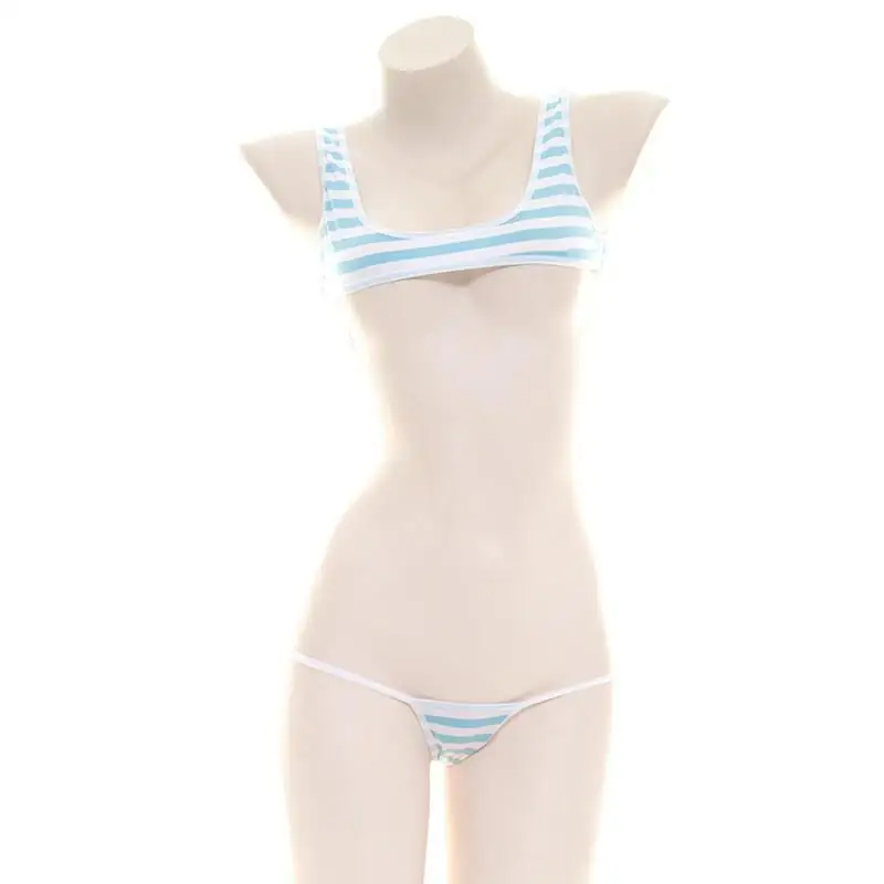 Sexy Japanese Style  Blue Whit - Anime Cosplay Bikini 评论和价格
